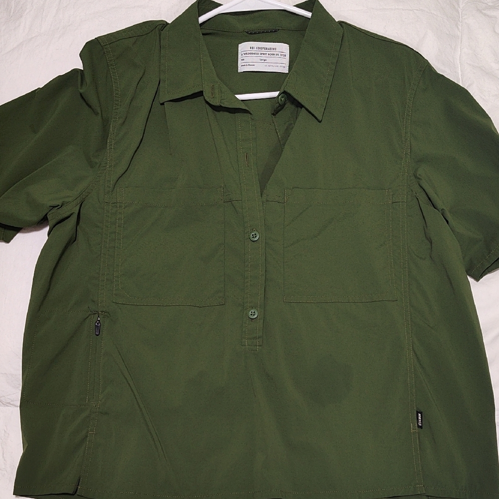 Olive Green Short Sleeve Shirt